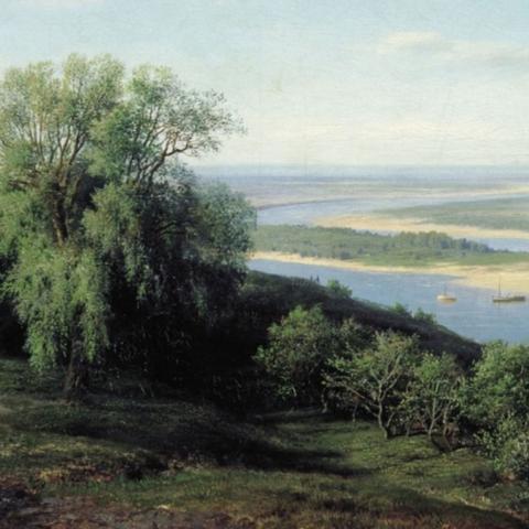 Клодт Михаил Константинович. «Волга под Симбирском» (1881 г.)