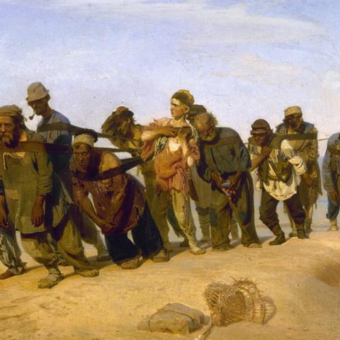 Репин Илья Ефимович «Бурлаки на Волге» (1872-1873 гг.)