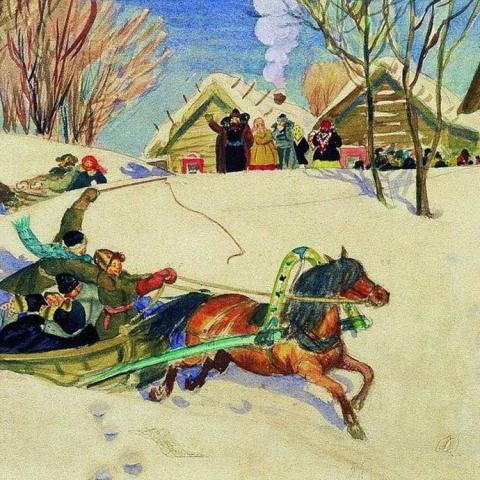 Борис Михайлович Кустодиев. «Масленица», 1920 г.