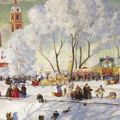 Борис Михайлович Кустодиев. «Масленица», 1920 г.
