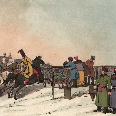 Джон Августин Аткинсон. «Скачки на масленицу»,1803-1804 гг.